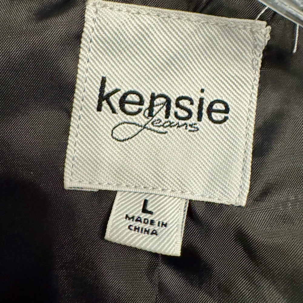 Kensie Blue Plaid Oversized Flannel‎ Shirt Size L - Picture 5 of 9